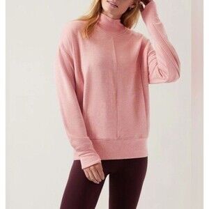 Athleta Apollo Conch Pink Heather Crewneck Sweatshirt Women’s Small
